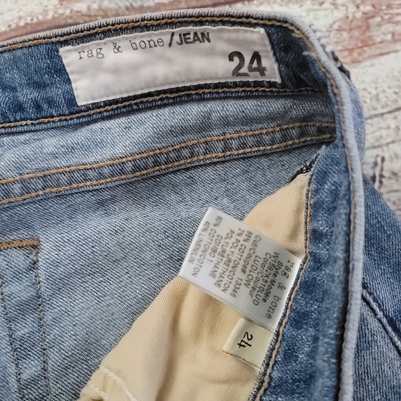 Rag & Bone Tomboy Striped Patch Boyfriend Jeans - Picture 4 of 6